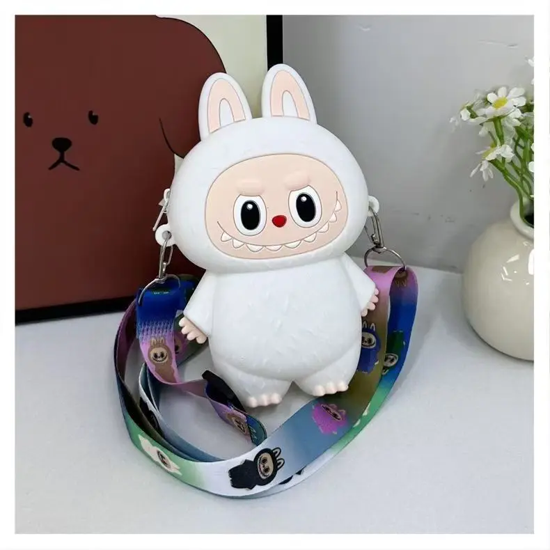 Labubu Monsters Cartoon Silicone Wallet Macaroon Mini Crossbody Bag Labubus Portable Waterproof Storage Shoulder Bag Kids Gifts Labubu Monsters Cartoon Silicone Wallet Macaroon Mini Crossbody Bag Labubus Portable Waterproof Storage Shoulder Bag Kids Gifts
