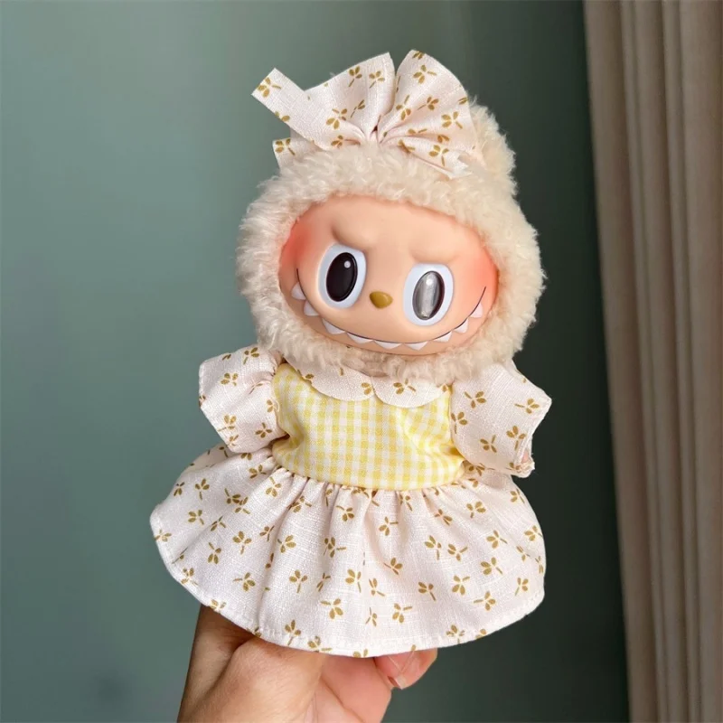 Mini Plush Doll Clothes Outfit Accessories for 17cm Labubu V1 V2 and Multiple Series - The Perfect Attire for Your Doll