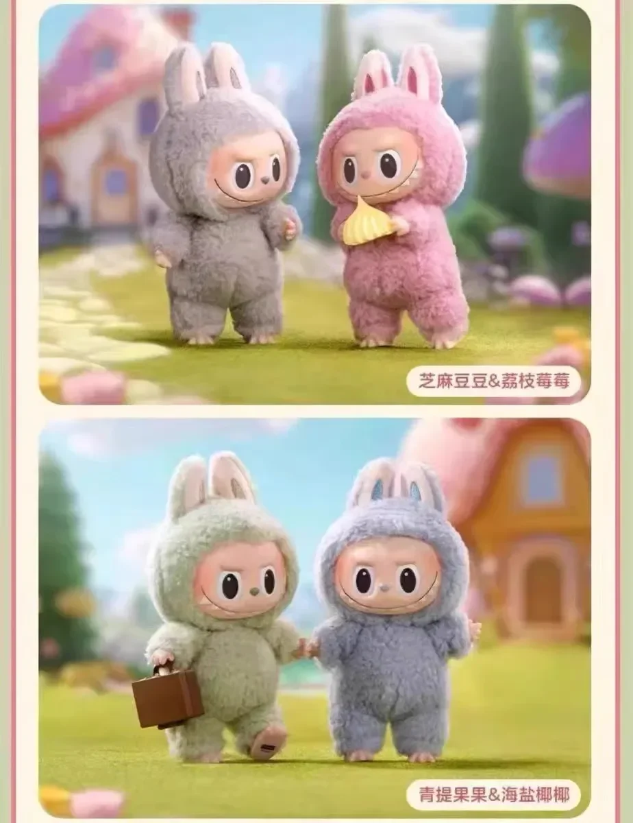 New High Quality Macaron 2 The Monsters Labubu Sitting Party Vinyl Plush Blind Box Decorative Surprise Box Doll Collection Gift
