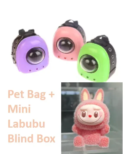 Labubu Monster Doll with Backpack Blind Box Heartbeat Macaron Mokoko Anime Character Guessing Bag Pendant Gift Replica