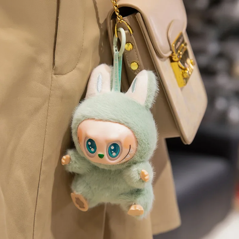 15cm Labubu Plush Toy The Monsters Heartbeat Macaron Doll Enamel Face Cute Stuffed Anime Pendant Tabletop Ornament Gift Girl