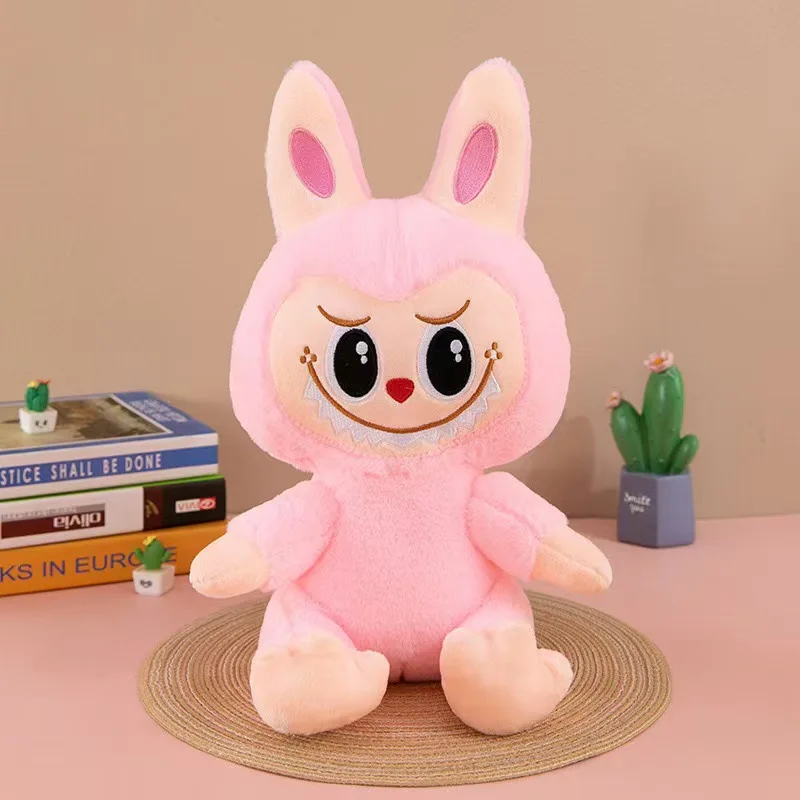 25cm Kawaii Labubu Rabbit Stuffed Plush Play Cartoon Anime Labubu Plush Doll Sleeping Pillow Giving Girlfriend Birthday Gift