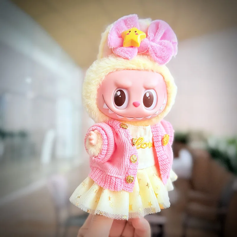 Original 17cm labubu clothes outfit Plush doll clothes Macaron Cute Clothing DIY Kid Gift Clothes Hair accessories v1v2 clothes Original 17cm labubu clothes outfit Plush doll clothes Macaron Cute Clothing DIY Kid Gift Clothes Hair accessories v1v2 clothes