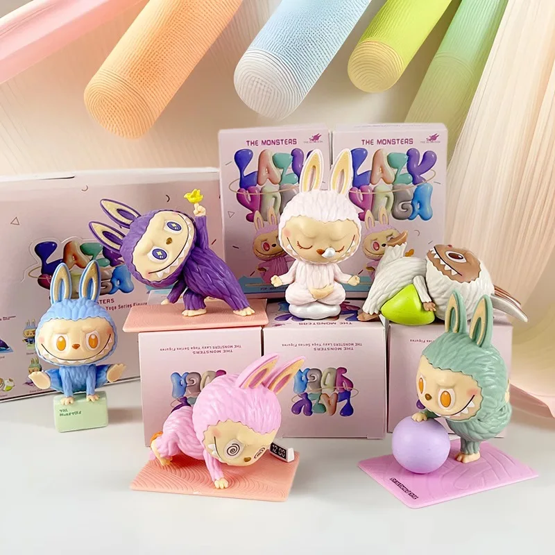Labubu Blind Box Figure Toy  Dolls Yoga Serise For Fans Children Christmas Birthday Gift