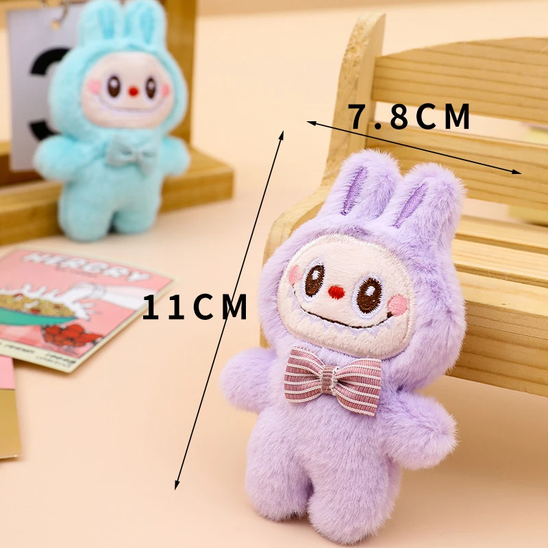 Cartoon Labubu Plush Toys Doll Keychain Kawaii Anime Pendant Keyring Cute Children Girls Birthday Gifts Backpack Hang Cartoon Labubu Plush Toys Doll Keychain Kawaii Anime Pendant Keyring Cute Children Girls Birthday Gifts Backpack Hang