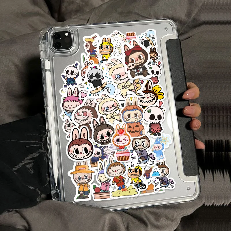50Pcs Cartoon Labubu Stickers Cute Labubu Monster DIY Stickers Scrapbooking Phone Luggage Skateboard Vinyl  Waterproof Decals