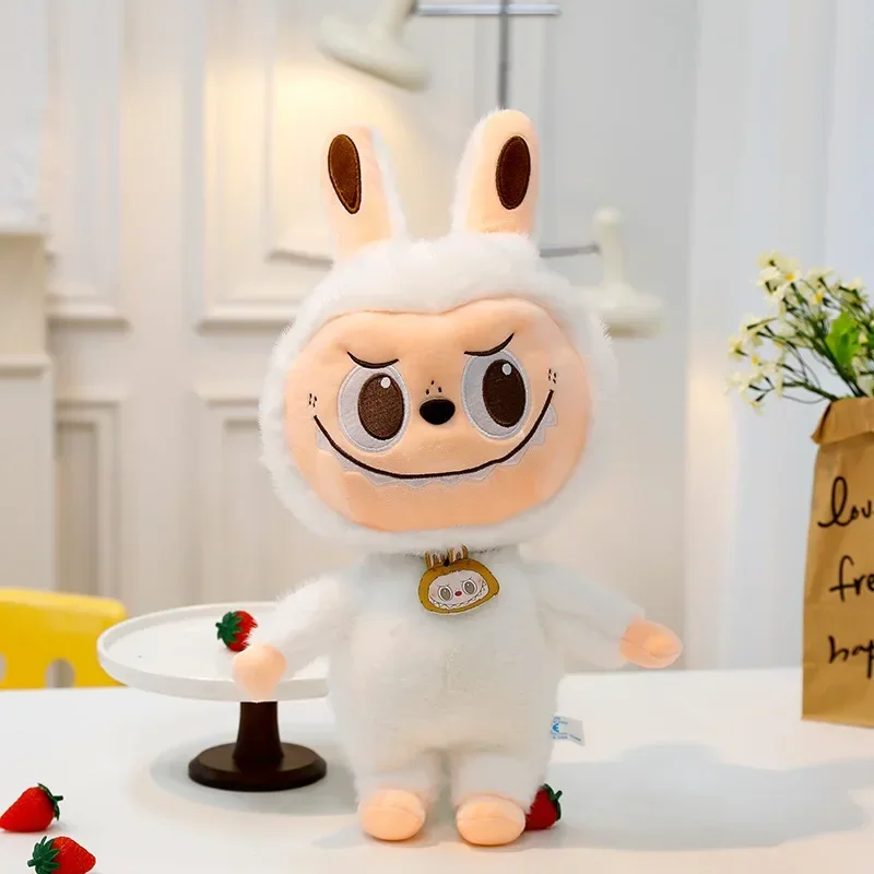 2025 Labubu Cartoon Ragdoll Plush Toys Mink Fur Cute Rabbit Ragdoll Accompany Sleep Plush Toy Pillow Children'S Christmas Gift