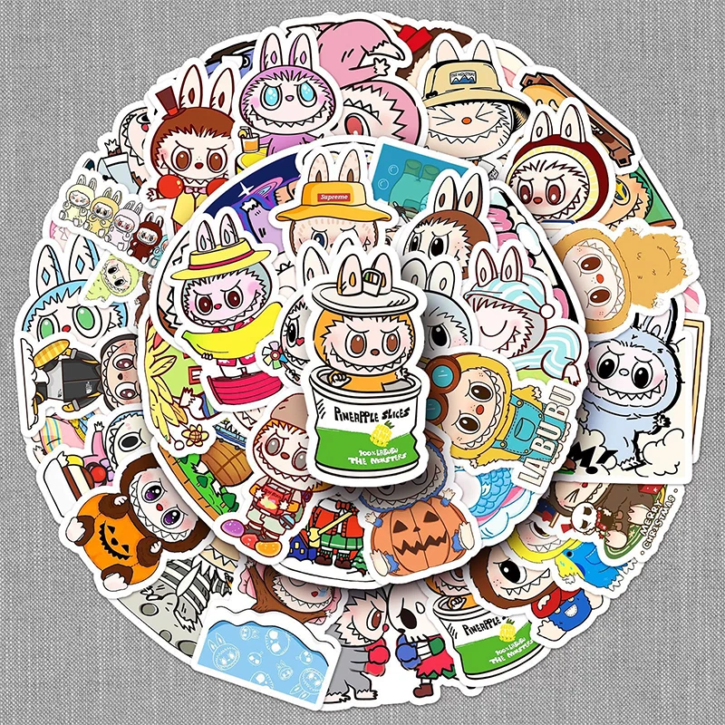 Labubu Stickers Cute Multi-purpose Stickers Waterproof Decorative Refrigerator Computer Stickers 50pcs/bag Labubu Stickers Cute Multi-purpose Stickers Waterproof Decorative Refrigerator Computer Stickers 50pcs/bag