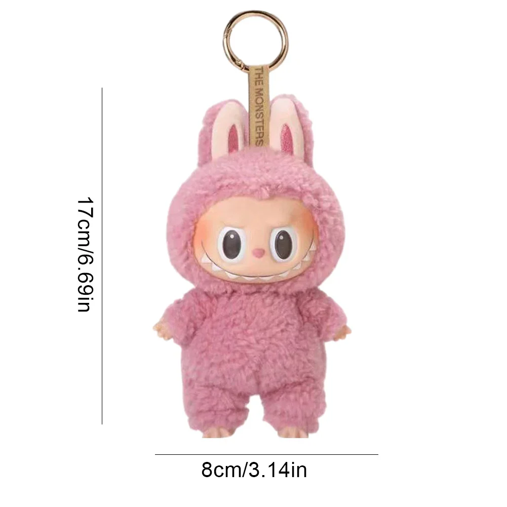 Labubu Monster Doll with Backpack Blind Box Heartbeat Macaron Mokoko Anime Character Guessing Bag Pendant Gift Replica