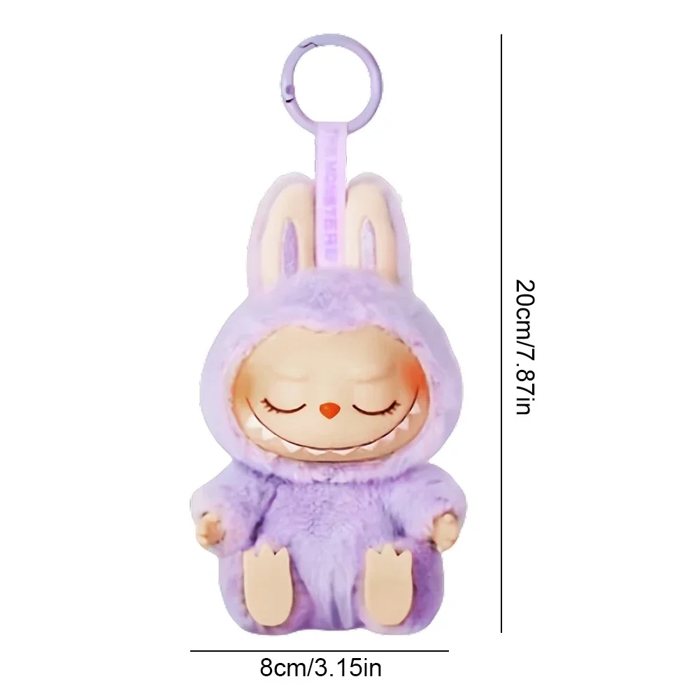 Labubu Monster Doll with Backpack Blind Box Heartbeat Macaron Mokoko Anime Character Guessing Bag Pendant Gift Replica