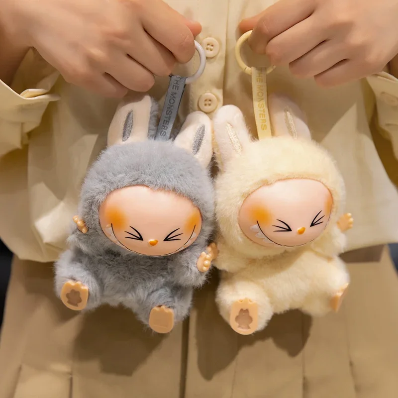 15cm Labubu Plush Toy The Monsters Heartbeat Macaron Doll Enamel Face Cute Stuffed Anime Pendant Tabletop Ornament Gift Girl