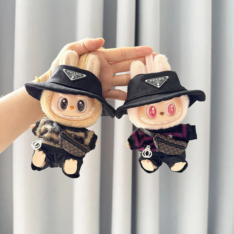 Suitable For 15-17cm Labubu Blind Box Keychain Vinyl Doll Sweater shoes hat bag Set Doll luxury clothes accessories Suitable For 15-17cm Labubu Blind Box Keychain Vinyl Doll Sweater shoes hat bag Set Doll luxury clothes accessories