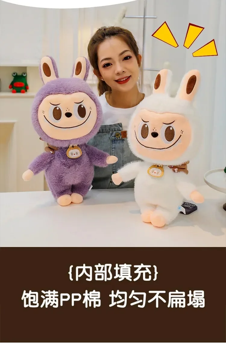 2025 Labubu Cartoon Ragdoll Plush Toys Mink Fur Cute Rabbit Ragdoll Accompany Sleep Plush Toy Pillow Children'S Christmas Gift