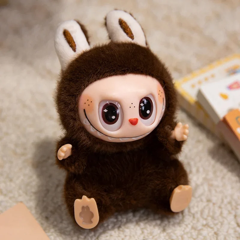 15cm Labubu Plush Toy The Monsters Heartbeat Macaron Doll Enamel Face Cute Stuffed Anime Pendant Tabletop Ornament Gift Girl