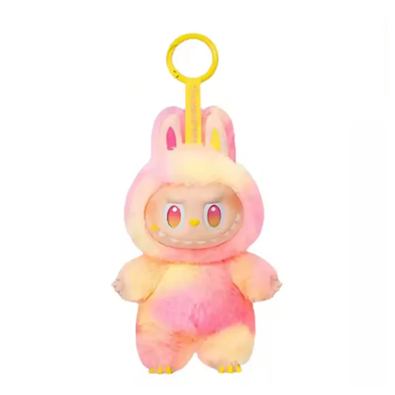 1:1 Quality Kawaii Monster For Labubu Series PVC Macaron Pendant Doll Monster Keychain Birthday Holiday Kids Gift