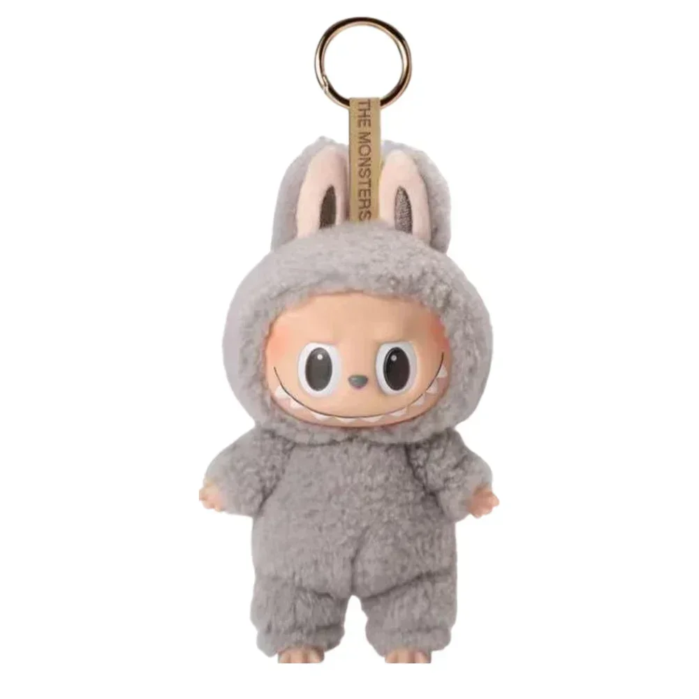 Labubu Monster Doll with Backpack Blind Box Heartbeat Macaron Mokoko Anime Character Guessing Bag Pendant Gift Replica