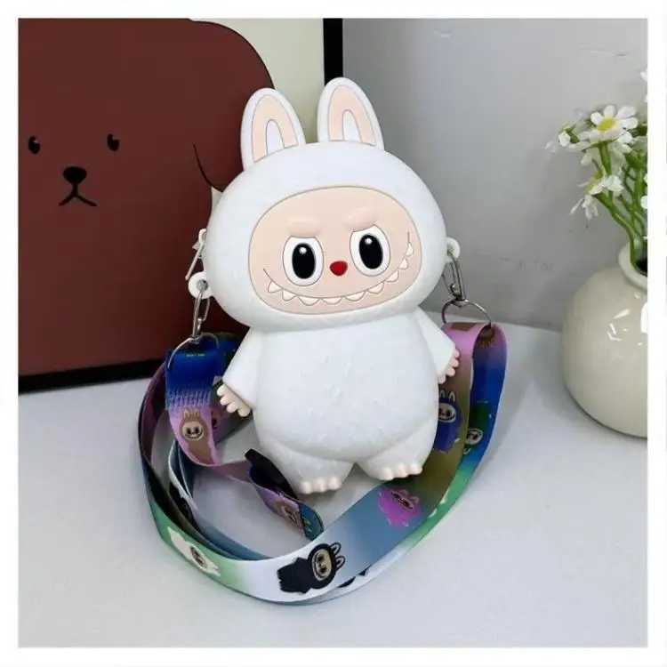 Labubu Monsters Cartoon Silicone Wallet Macaroon Mini Crossbody Bag Labubus Portable Waterproof Storage Shoulder Bag Kids Gifts Labubu Monsters Cartoon Silicone Wallet Macaroon Mini Crossbody Bag Labubus Portable Waterproof Storage Shoulder Bag Kids Gifts