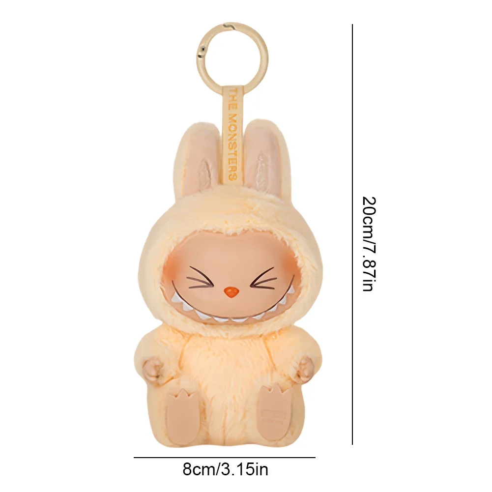 Labubu Monster Doll with Backpack Blind Box Heartbeat Macaron Mokoko Anime Character Guessing Bag Pendant Gift Replica