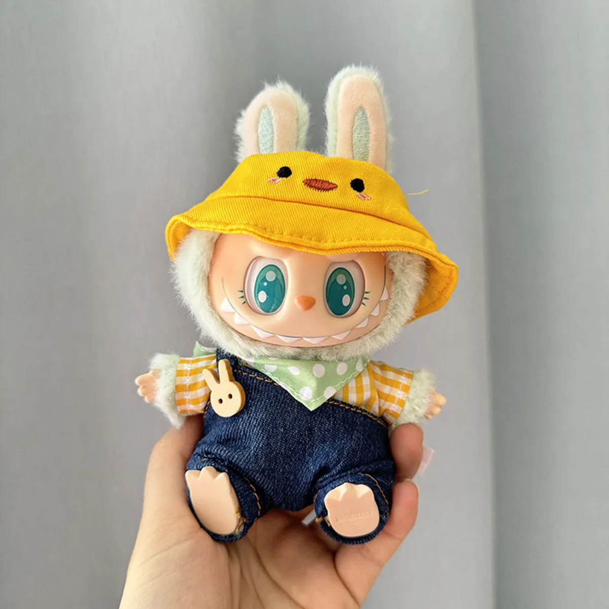 For Labubu Dolls Cute Mini Plush Doll'S Clothes Strap Pants Set Clothes Dolls DIY Accessories Gifts For Labubu Dolls Cute Mini Plush Doll'S Clothes Strap Pants Set Clothes Dolls DIY Accessories Gifts