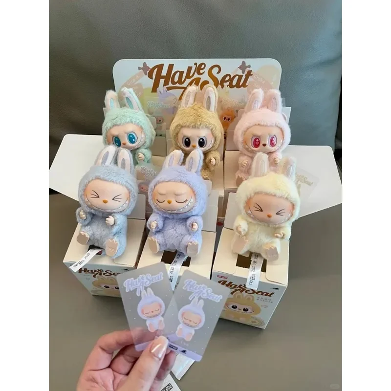 Labubu Authentic Sitting Banquet Vinyl Face 2.0 Series Pendant Doll Home Decoration Keychain Series Model Children's Toy Gift Labubu Authentic Sitting Banquet Vinyl Face 2.0 Series Pendant Doll Home Decoration Keychain Series Model Children's Toy Gift