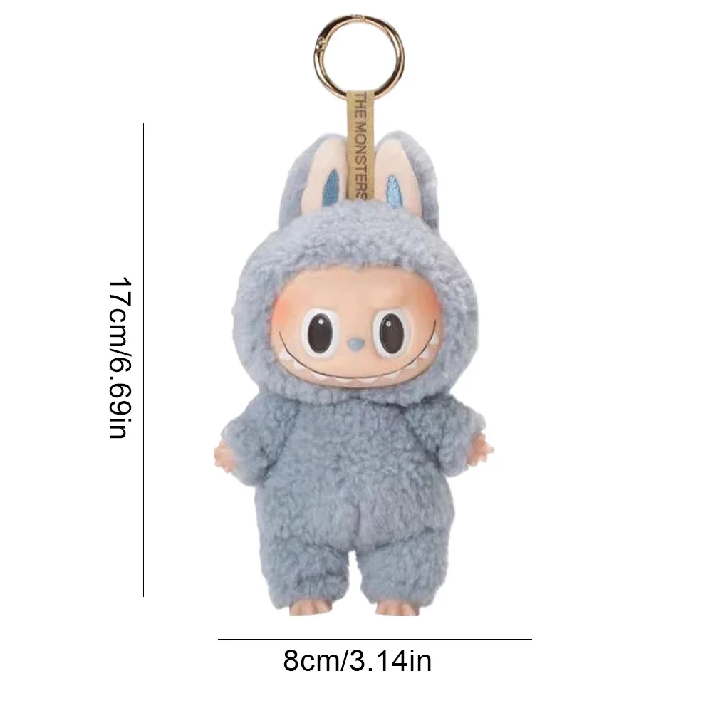 Labubu Monster Doll with Backpack Blind Box Heartbeat Macaron Mokoko Anime Character Guessing Bag Pendant Gift Replica
