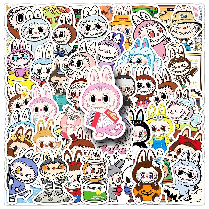 Labubu Stickers Cute Multi-purpose Stickers Waterproof Decorative Refrigerator Computer Stickers 50pcs/bag Labubu Stickers Cute Multi-purpose Stickers Waterproof Decorative Refrigerator Computer Stickers 50pcs/bag