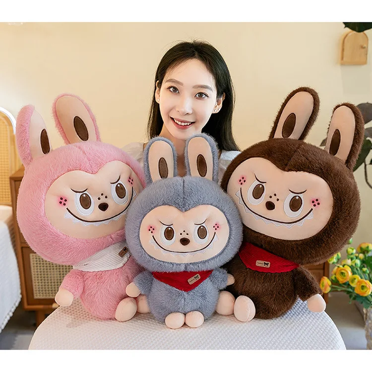 85cm Big Size Labubu Funny Cartoon Anime Plush Stuffed Doll Room Plushies Pillow Kawai Ornaments Children's Holiday Gifts