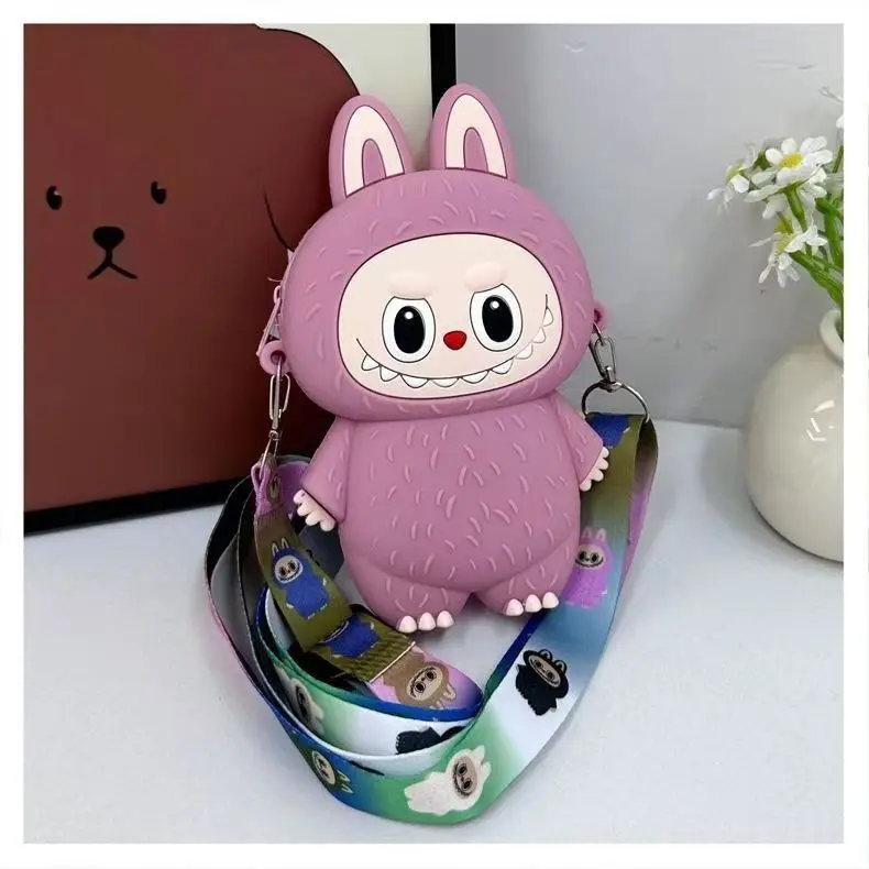 Labubu Monsters Cartoon Silicone Wallet Macaroon Mini Crossbody Bag Labubus Portable Waterproof Storage Shoulder Bag Kids Gifts Labubu Monsters Cartoon Silicone Wallet Macaroon Mini Crossbody Bag Labubus Portable Waterproof Storage Shoulder Bag Kids Gifts
