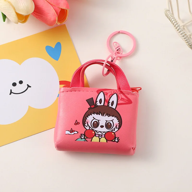 Cartoon Labubu Monster Keyring Exquisite Coin Purse Lightweight Keychain Leather Women's Portable Lipstick Headphone Storage Bag Cartoon Labubu Monster Keyring Exquisite Coin Purse Lightweight Keychain Leather Women's Portable Lipstick Headphone Storage Bag