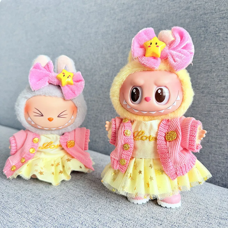 Original 17cm labubu clothes outfit Plush doll clothes Macaron Cute Clothing DIY Kid Gift Clothes Hair accessories v1v2 clothes Original 17cm labubu clothes outfit Plush doll clothes Macaron Cute Clothing DIY Kid Gift Clothes Hair accessories v1v2 clothes