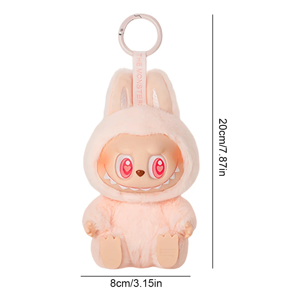Labubu Monster Doll with Backpack Blind Box Heartbeat Macaron Mokoko Anime Character Guessing Bag Pendant Gift Replica