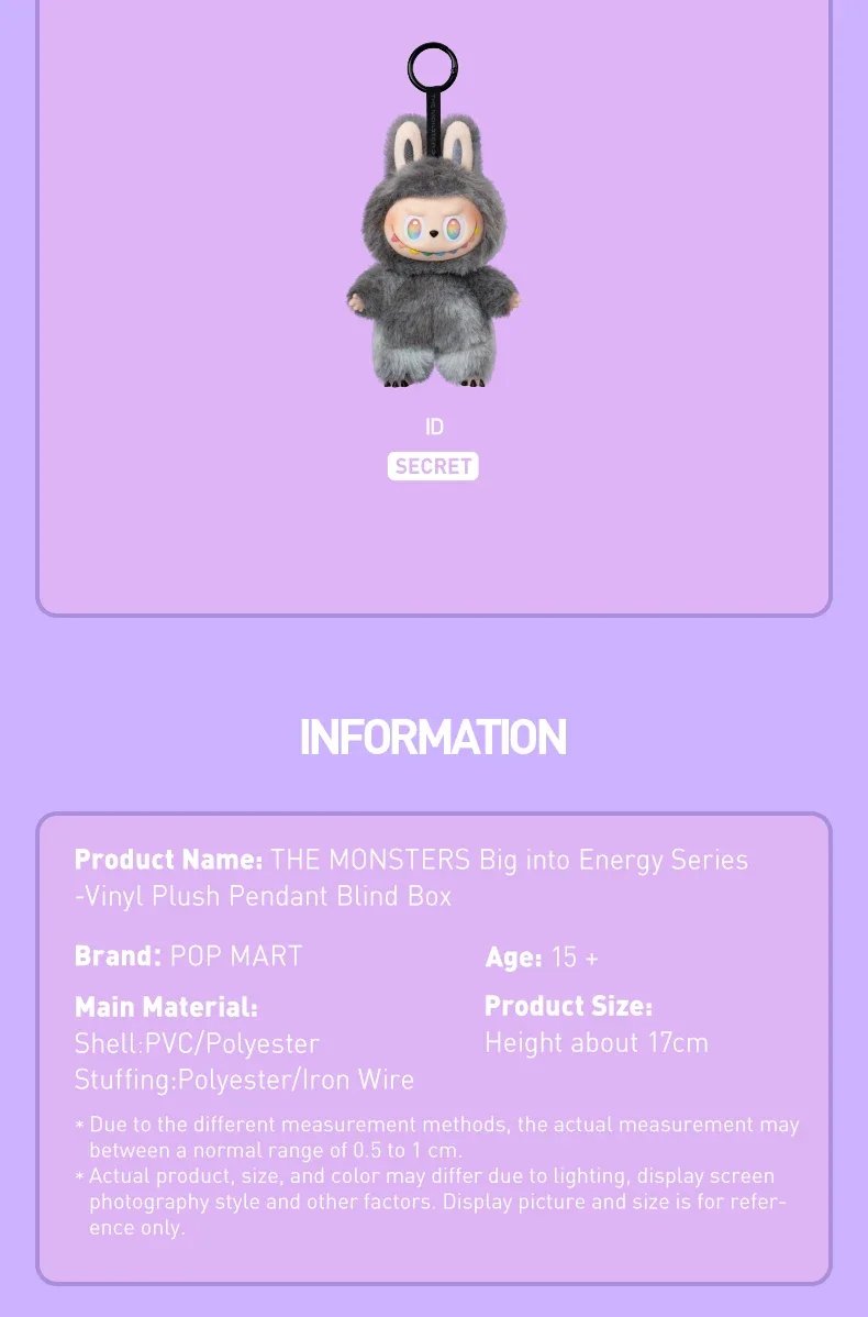 For Labubu V3 2025 New The Monsters Big Into Energy Series Vinyl Pendant Blind Box Kawaii Figure Face Doll Keychain Decor Gift