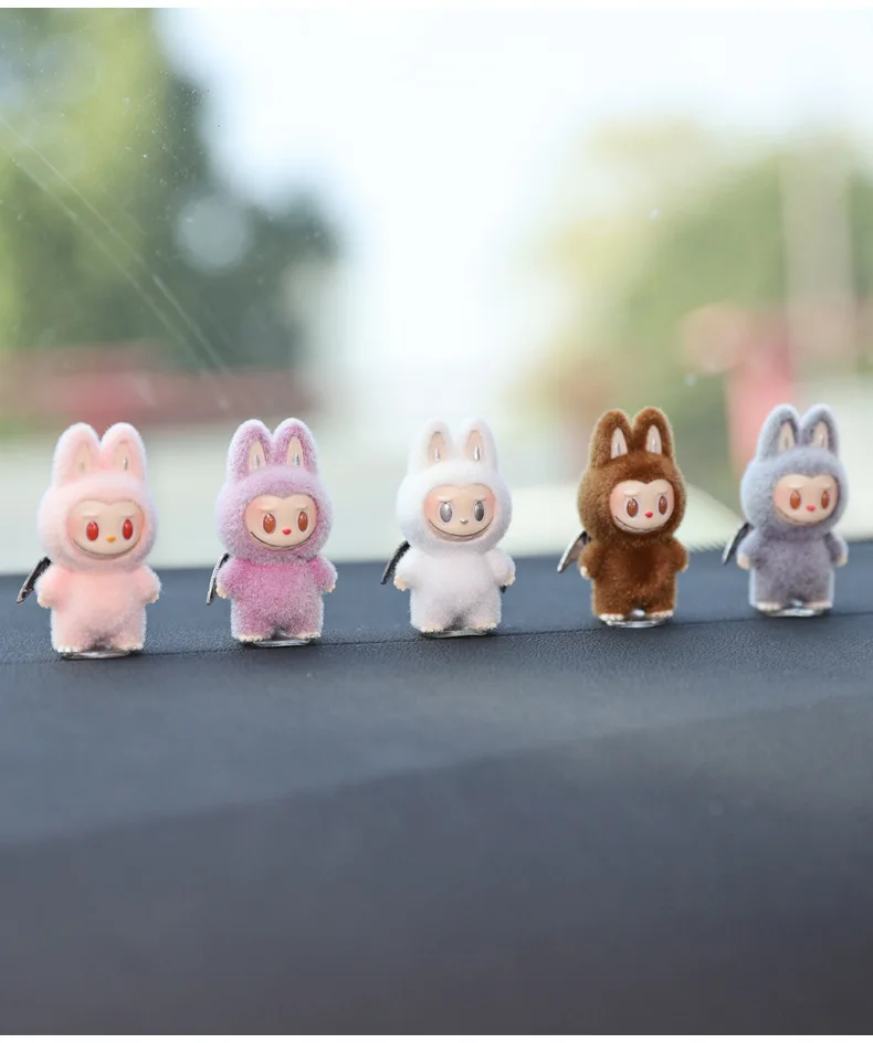 Labubu Car Dashboard Display Toy Blind Box Automotive Interior Decoration Cartoon Yoga Series Center Console Ornament