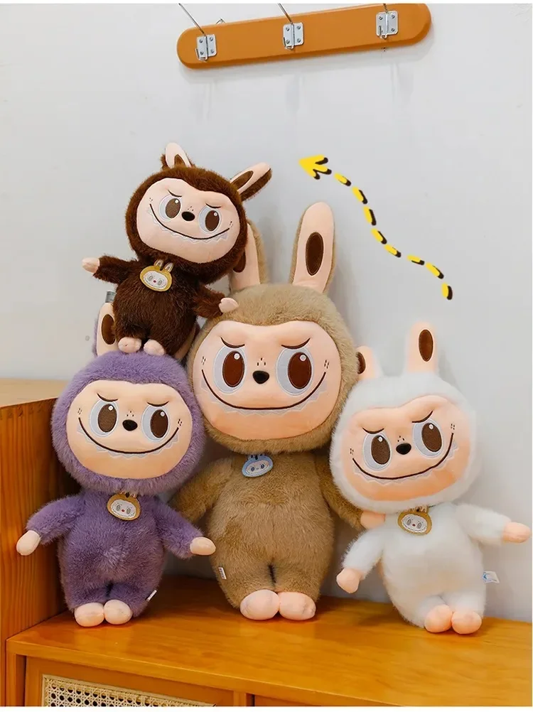 2025 Labubu Cartoon Ragdoll Plush Toys Mink Fur Cute Rabbit Ragdoll Accompany Sleep Plush Toy Pillow Children'S Christmas Gift