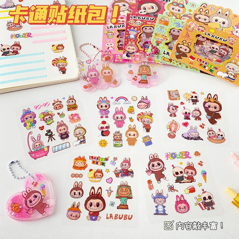 Cartoon Labubu Series Sticker 5pcs Cute Waterproof Sticker Creative Handbook Material Stickers Labubu Stickers for Children Cartoon Labubu Series Sticker 5pcs Cute Waterproof Sticker Creative Handbook Material Stickers Labubu Stickers for Children