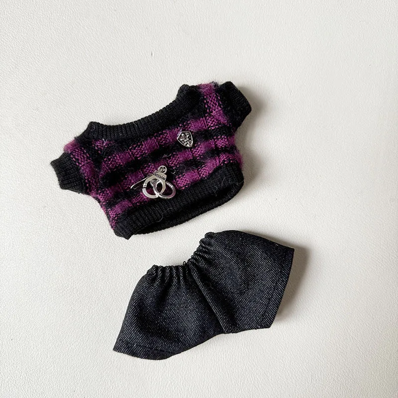 Suitable For 15-17cm Labubu Blind Box Keychain Vinyl Doll Sweater shoes hat bag Set Doll luxury clothes accessories Suitable For 15-17cm Labubu Blind Box Keychain Vinyl Doll Sweater shoes hat bag Set Doll luxury clothes accessories