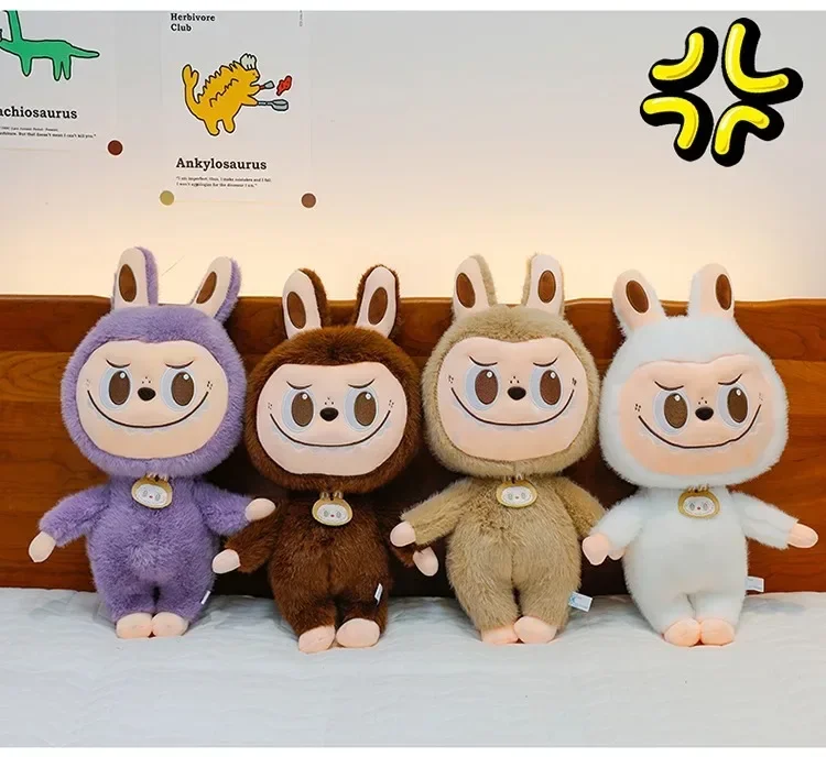 2025 Labubu Cartoon Ragdoll Plush Toys Mink Fur Cute Rabbit Ragdoll Accompany Sleep Plush Toy Pillow Children'S Christmas Gift