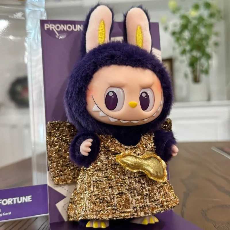 Genuine Labubu X  Pronounce Wings Of Fortune Hanging Card Kawaii Keys Decoration Toys Pendant Dolls Girls New Year Birthday Gift