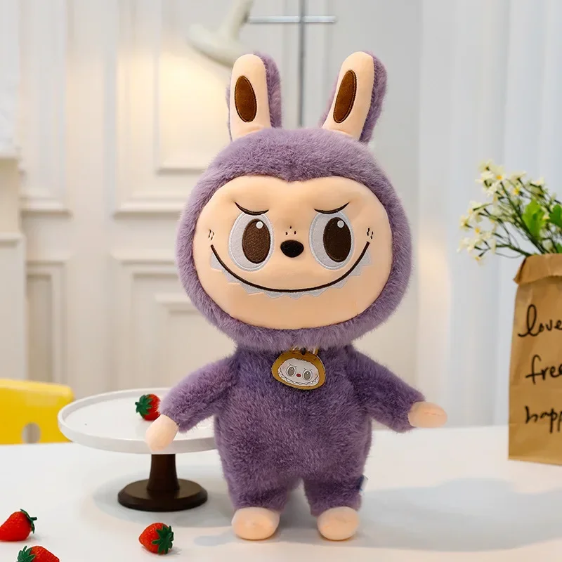 2025 Labubu Cartoon Ragdoll Plush Toys Mink Fur Cute Rabbit Ragdoll Accompany Sleep Plush Toy Pillow Children'S Christmas Gift