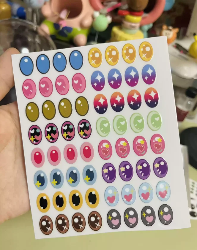 17cm Labubu V1v2 Custom Gorgeous And Exquisite Eye Stickers Eyelash Stickers Vinyl Dolls Makeup Diy Tools Accessories 17cm Labubu V1v2 Custom Gorgeous And Exquisite Eye Stickers Eyelash Stickers Vinyl Dolls Makeup Diy Tools Accessories
