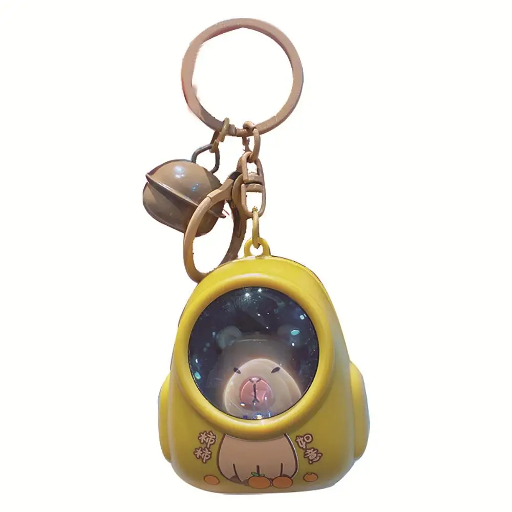 Creative Kapibala Luminous Keychain Cute Cartoon Space Capsule Capybara Keyring Schoolbag Pendant Trinket Friend Gift Creative Kapibala Luminous Keychain Cute Cartoon Space Capsule Capybara Keyring Schoolbag Pendant Trinket Friend Gift