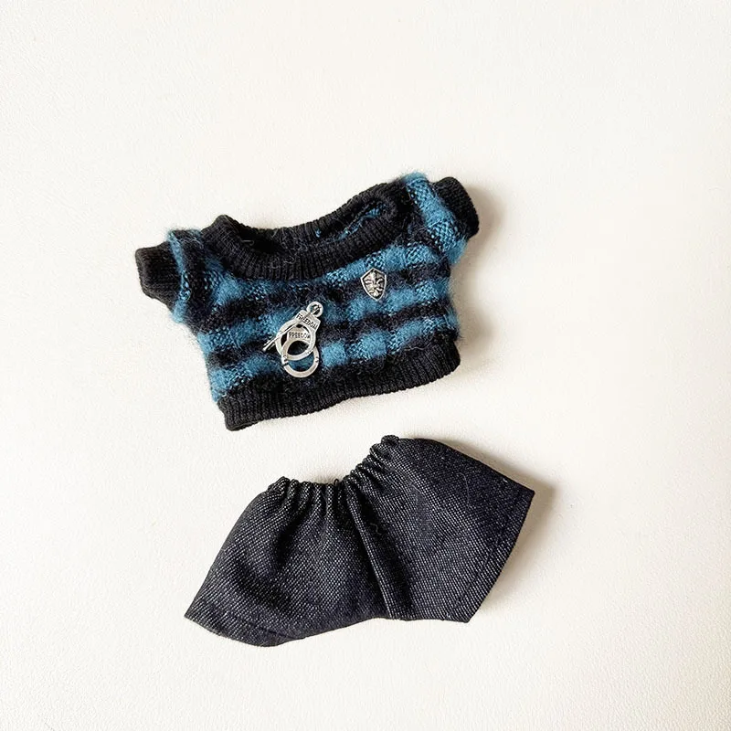 Suitable For 15-17cm Labubu Blind Box Keychain Vinyl Doll Sweater shoes hat bag Set Doll luxury clothes accessories Suitable For 15-17cm Labubu Blind Box Keychain Vinyl Doll Sweater shoes hat bag Set Doll luxury clothes accessories