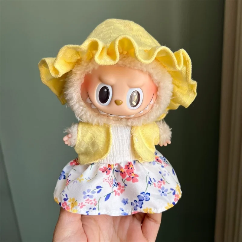 Mini Plush Doll Clothes Outfit Accessories for 17cm Labubu V1 V2 and Multiple Series - The Perfect Attire for Your Doll