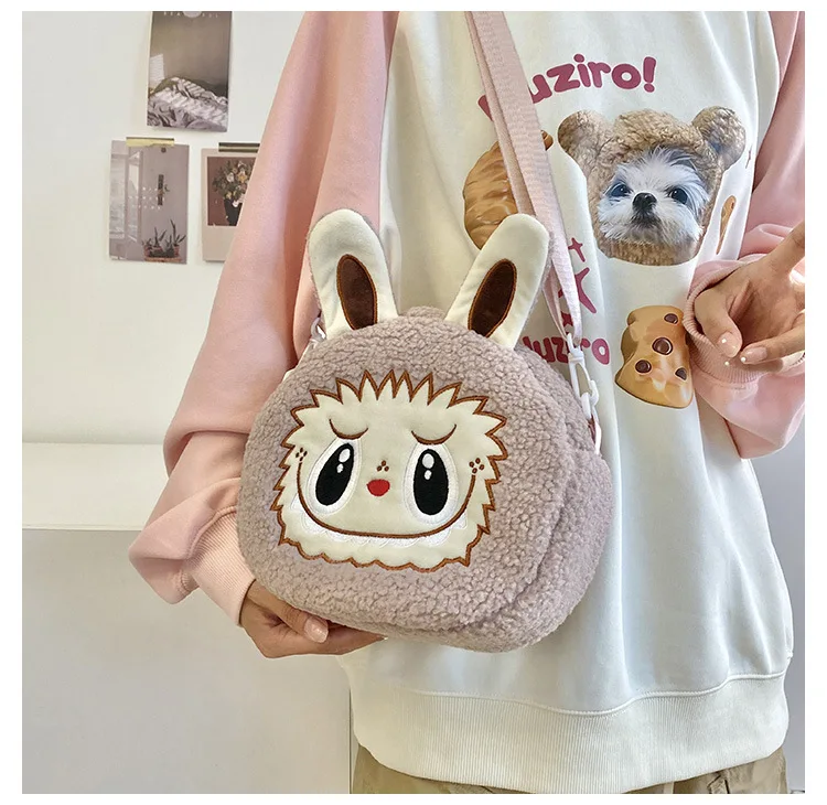 Labu Crossbody Bag Cartoon Backpack Doll Change Plush Bag Children'S Backpack Cartoon Bag Shoulder Bag Handbag Girl Gift Labu Crossbody Bag Cartoon Backpack Doll Change Plush Bag Children'S Backpack Cartoon Bag Shoulder Bag Handbag Girl Gift