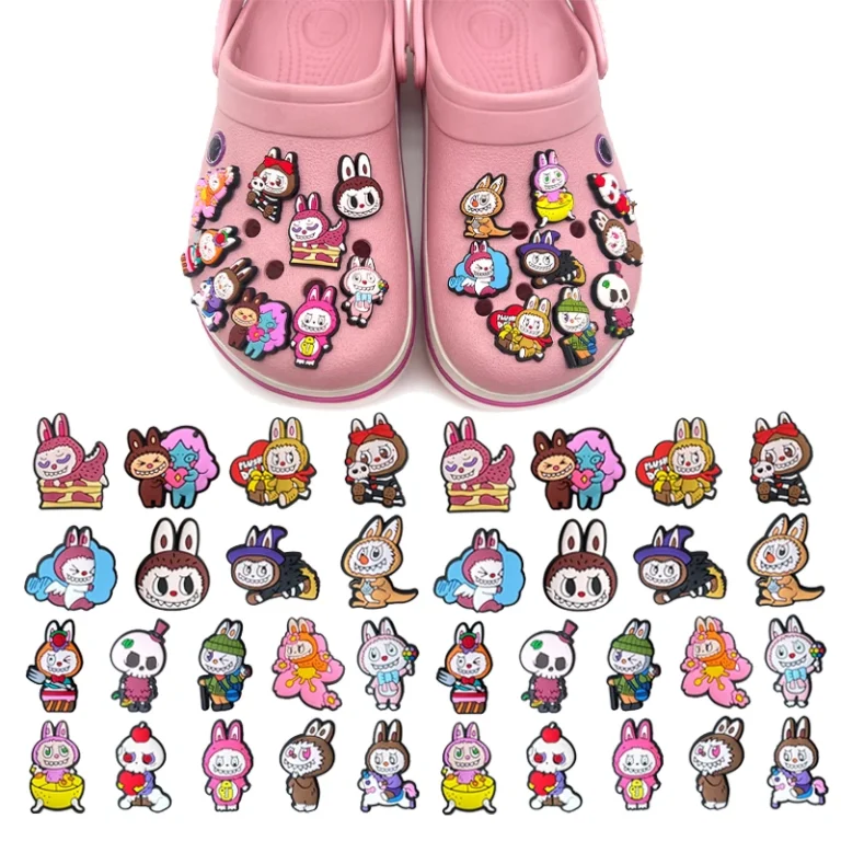Kawaii Labubu Monster Canvas Tote Bag Simple Cartoon Shopping Bags Fashion Small Bags for Daily Folding Casual Handbag Pouch
