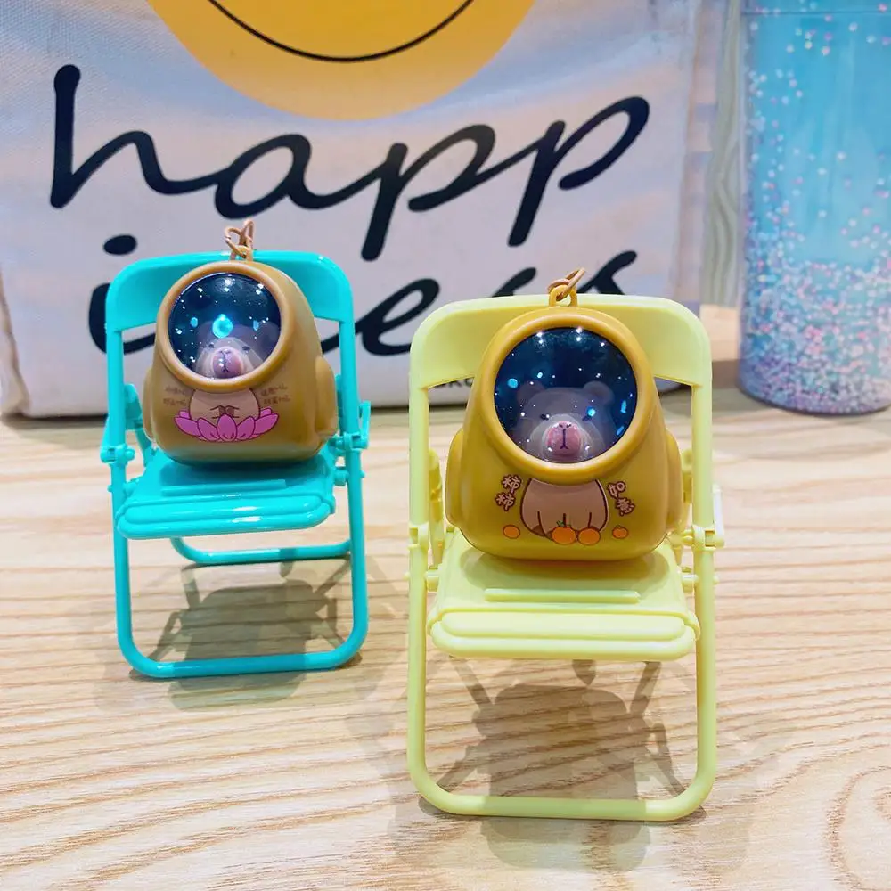 Creative Kapibala Luminous Keychain Cute Cartoon Space Capsule Capybara Keyring Schoolbag Pendant Trinket Friend Gift Creative Kapibala Luminous Keychain Cute Cartoon Space Capsule Capybara Keyring Schoolbag Pendant Trinket Friend Gift