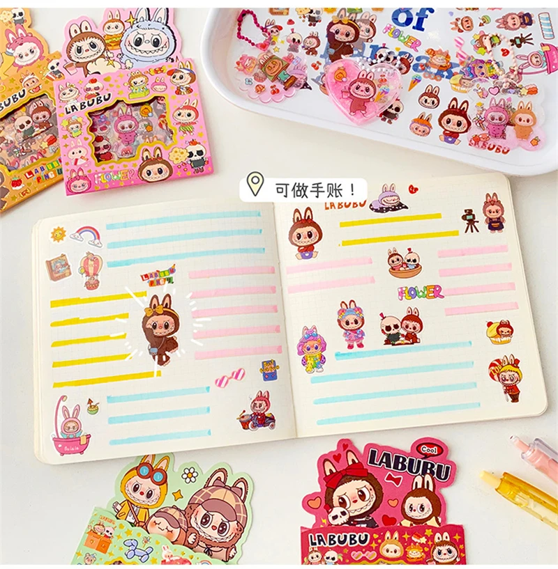 Cartoon Labubu Series Sticker 5pcs Cute Waterproof Sticker Creative Handbook Material Stickers Labubu Stickers for Children Cartoon Labubu Series Sticker 5pcs Cute Waterproof Sticker Creative Handbook Material Stickers Labubu Stickers for Children