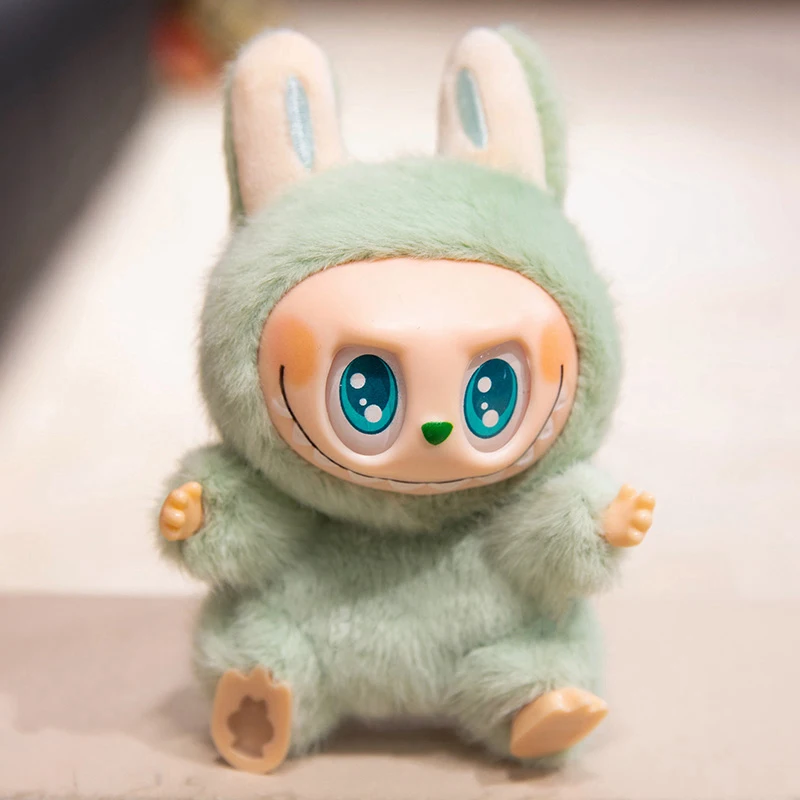 15cm Labubu Plush Toy The Monsters Heartbeat Macaron Doll Enamel Face Cute Stuffed Anime Pendant Tabletop Ornament Gift Girl