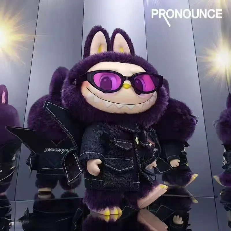 40cm Labubu Milan Fashion Week Joint Vinyl Limited Edition Plush Doll Purple Toy Doll Cute Pendant Cartoon Decor Toys Gift