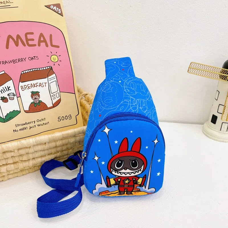 2024 Bubble Mart Labubu children's bag chest bag cartoon explosion girl accessories bag tide tide slimbopher bag 2024 Bubble Mart Labubu children's bag chest bag cartoon explosion girl accessories bag tide tide slimbopher bag
